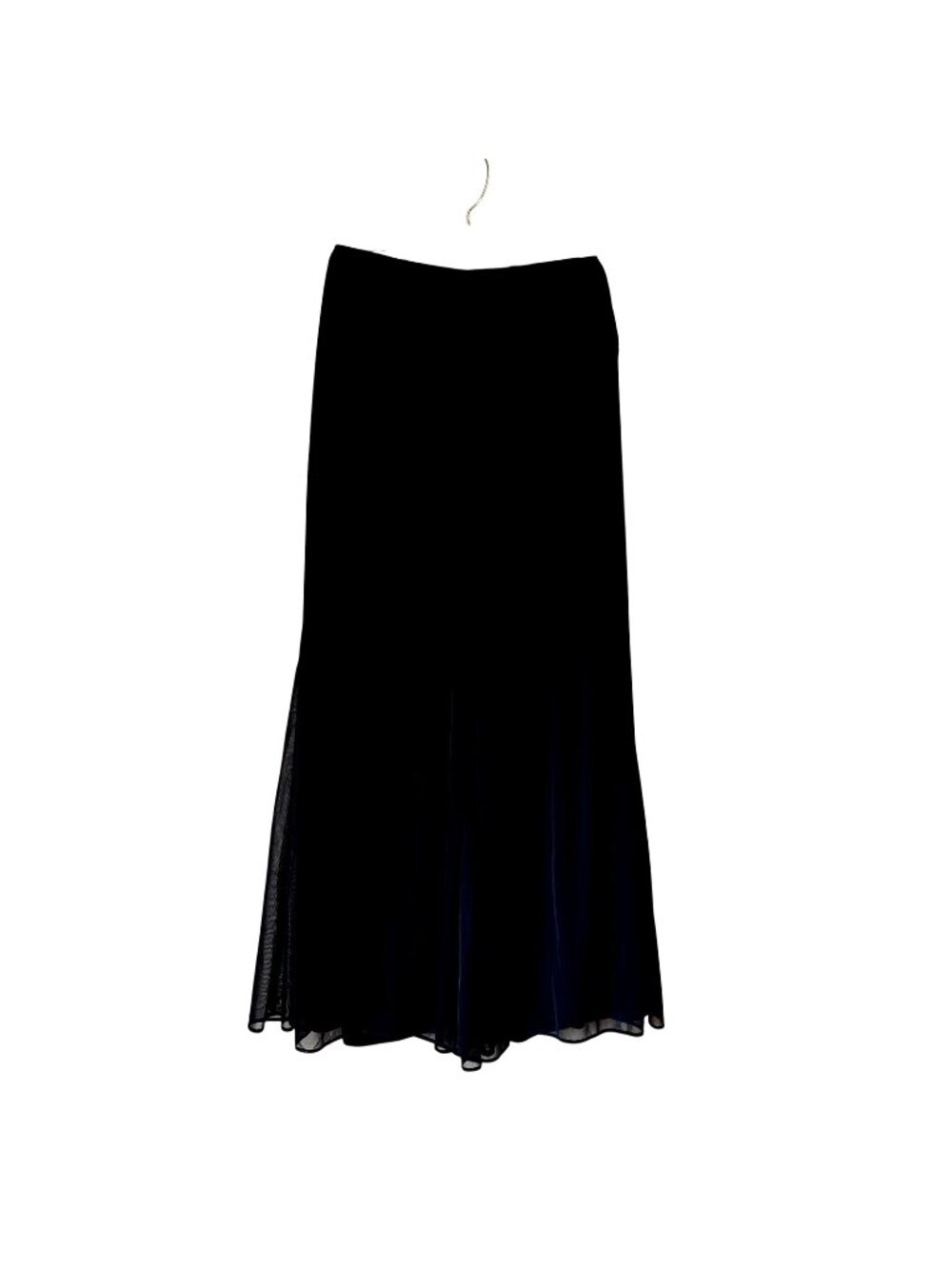 Women's Alex Evenings Black Pants with Sheer Overlay Formal Black Tie Size XL
